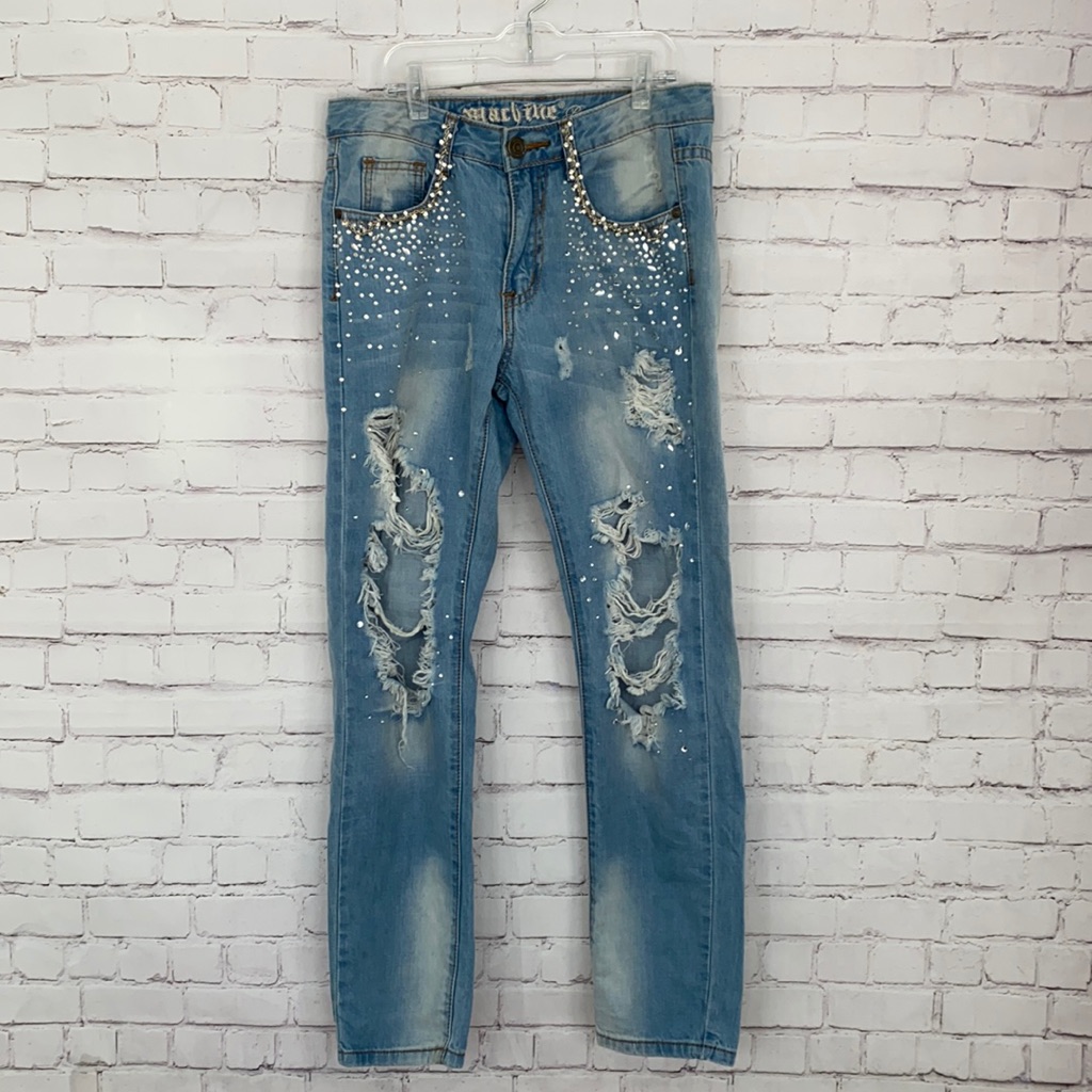 Machine Bejeweled Jeans Size 1